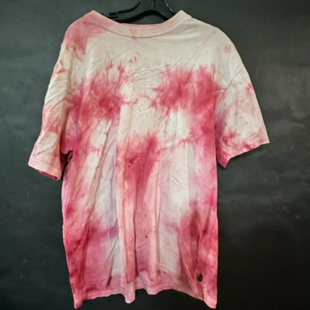 Pink Nike tie Dye Tee Shirt T-shirt Handmade Size Large  Short Sleev